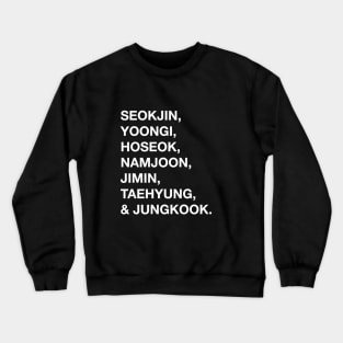 BTS names Crewneck Sweatshirt